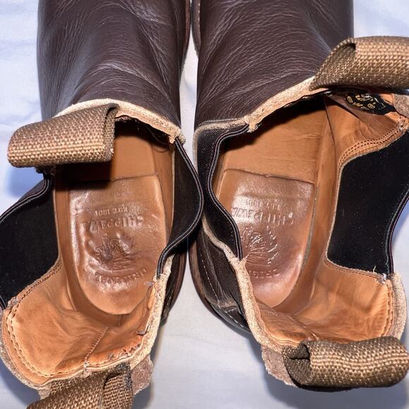 Chippewa Chelsea Boots Men’s Size 9D Brown Leather Vibrant Sole Cowboy Workwear - Picture 12 of 12